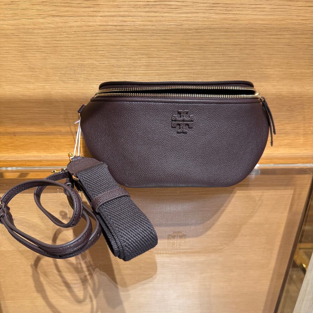 NEW‼️Tory Burch Thea Belt Bag 165917 Deep Brown $390